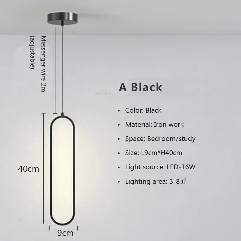 Modern Minimalist LED Pendant Light Gold &
