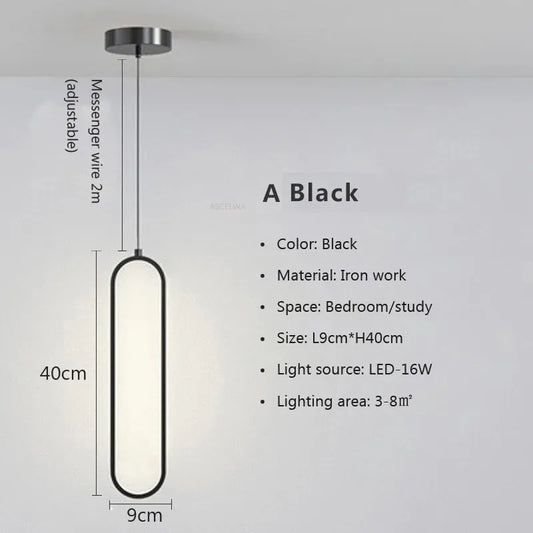 Modern Minimalist LED Pendant Light Gold &