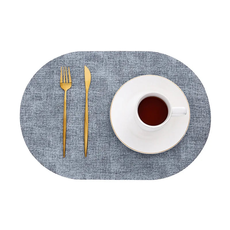 Linomat Oval Faux Leather Placemats Heat