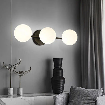Modern Nordic Glass Ball Wall Light Triple