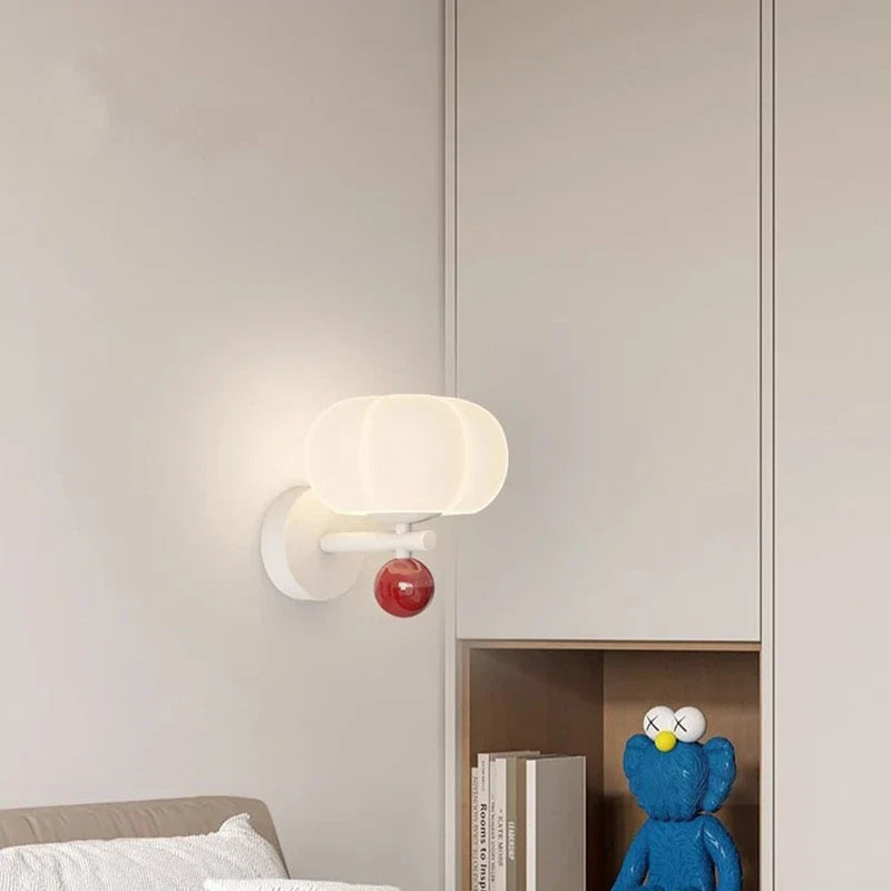 Nordic Pumpkin Wall Lamp Modern Glass &