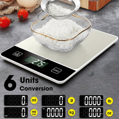 Kitchen Scale Digital Stainless Steel 22LB