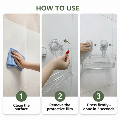 Wall Shelf Adhesive No Drill Kitchen