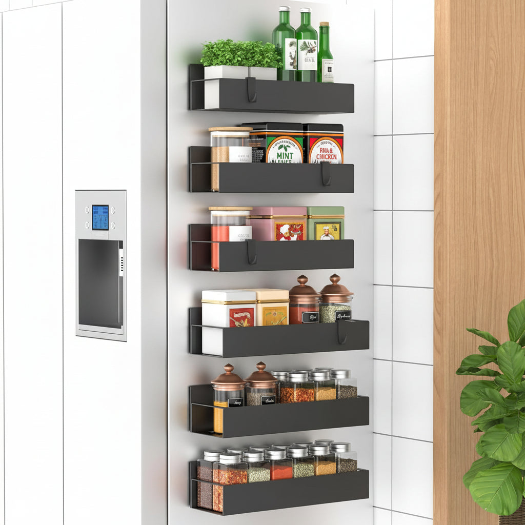 Magnetic Spice Rack Refrigerator Organizer