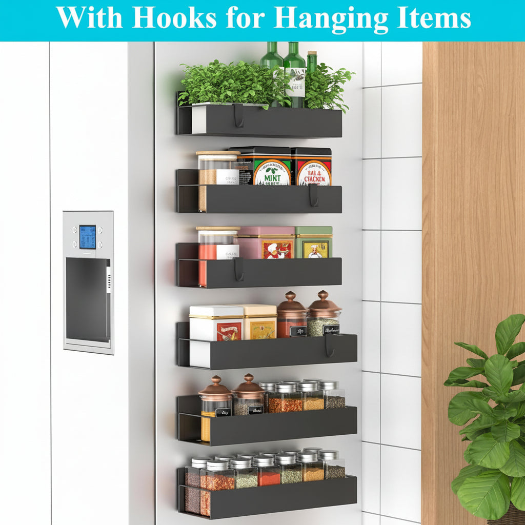 Magnetic Spice Rack Refrigerator Organizer