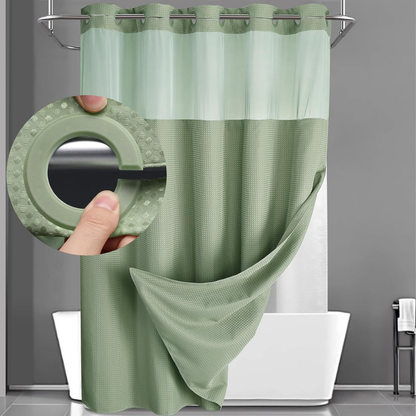 Shower Curtain Waffle Fabric Geometric