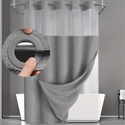 Shower Curtain Waffle Fabric Geometric
