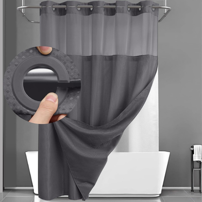 Shower Curtain Waffle Fabric Geometric