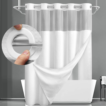 Shower Curtain Waffle Fabric Geometric