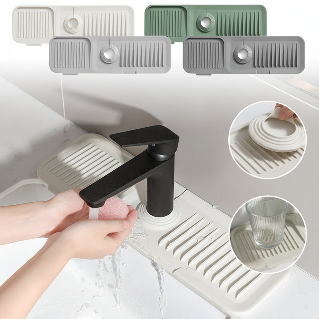 Sink Mat Silicone Faucet Drip Catcher Self