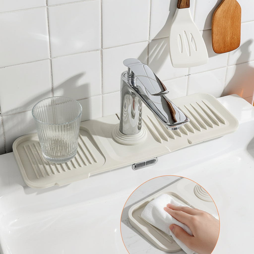 Sink Mat Silicone Faucet Drip Catcher Self