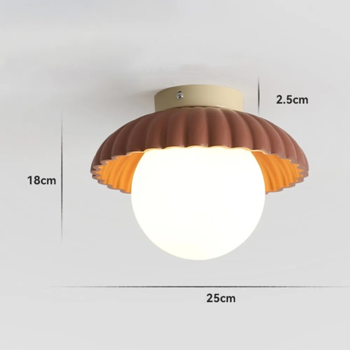 Iron Hallway Ceiling Light Modern Glass &