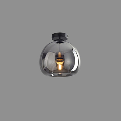Nordic Glass Ball Ceiling Light Semi Flush