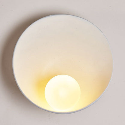 Modern Minimalist Round Wall Sconce Resin &