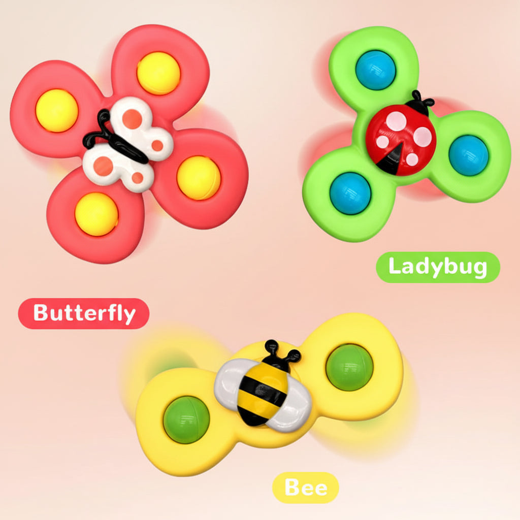 Baby Toy Suction Spinner Sensory Toy Bath