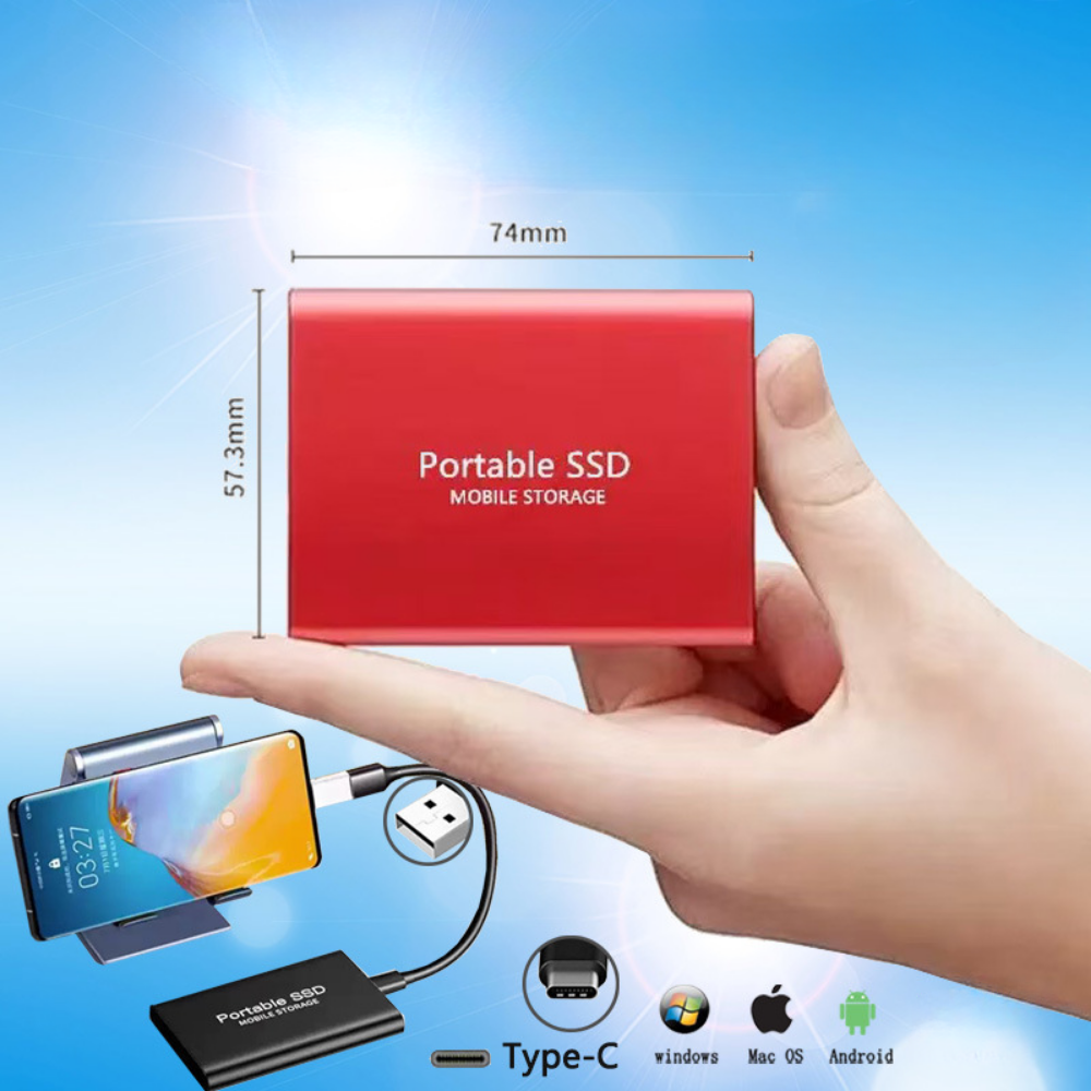SSD Portable External Drive 512GB Fast