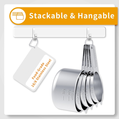 Measuring Cups Stainless Steel Set Spoons