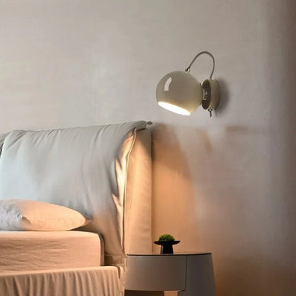 Nordic Cream Wall Lamp Adjustable Dome Light