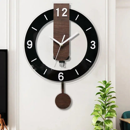 Minimalist Pendulum Wall Clock Modern