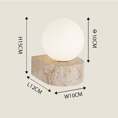 Travertine Stone Wall Lamp Modern Japanese