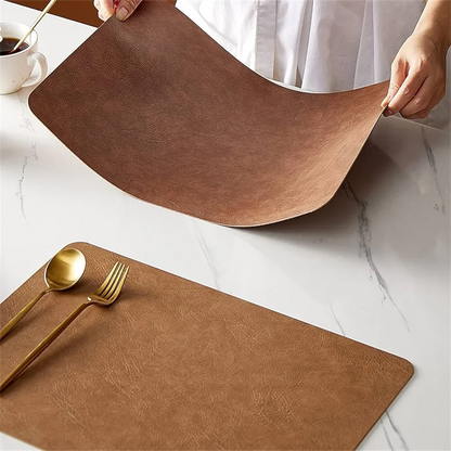 Duomat Double Sided Faux Leather Placemats