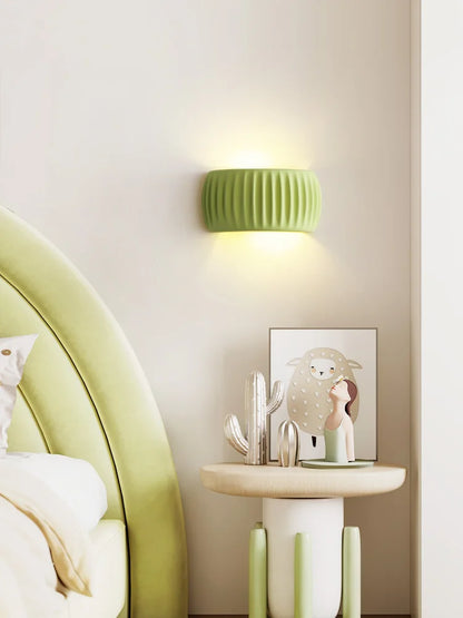 French Resin Wall Lamp Textured Modern