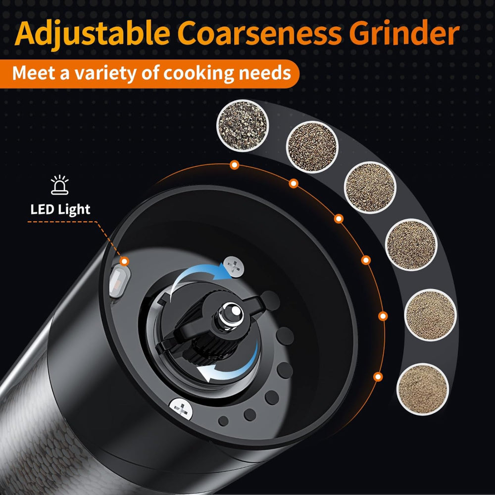 Salt Pepper Grinder Electric Rechargeable