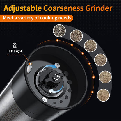 Salt Pepper Grinder Electric Rechargeable