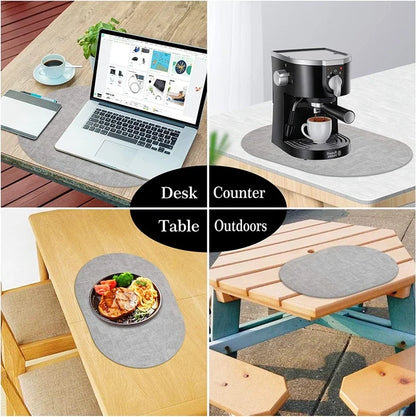 Linomat Oval Faux Leather Placemats Heat
