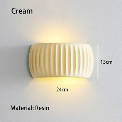 French Resin Wall Lamp Textured Modern