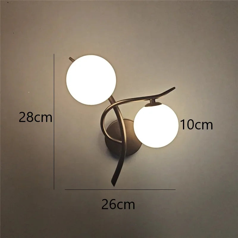 Lunara Wall Light Nordic Dual Globe LED