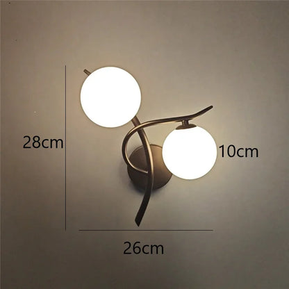 Lunara Wall Light Nordic Dual Globe LED