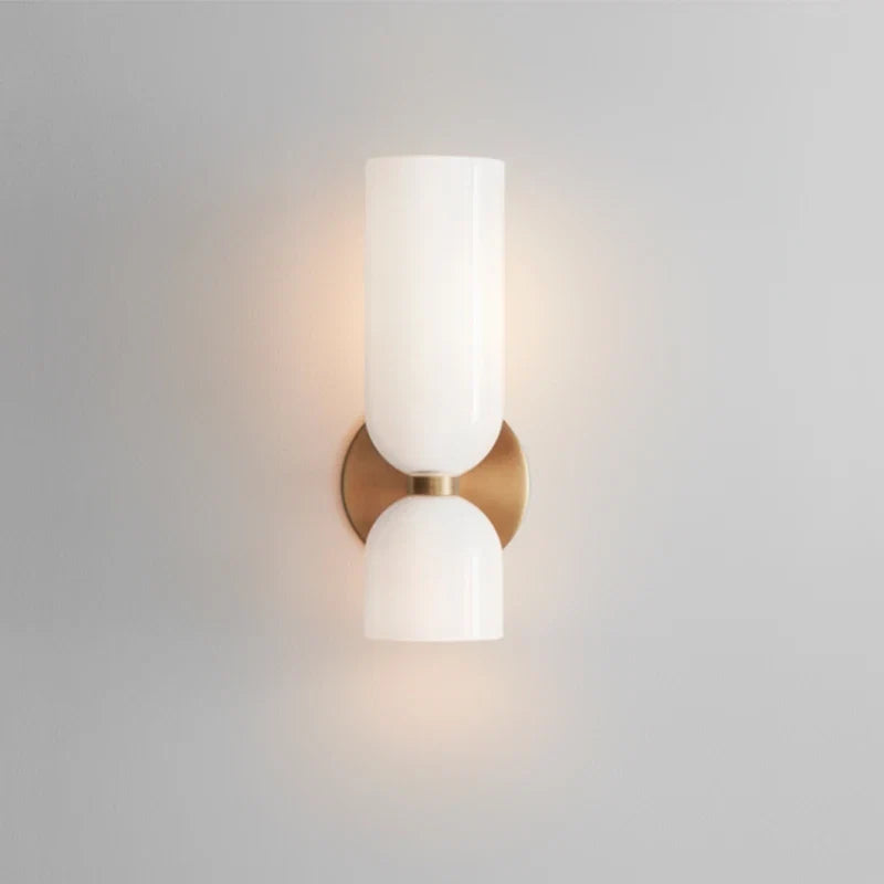 Nordic Glass Wall Lamp Smoked Tube Design