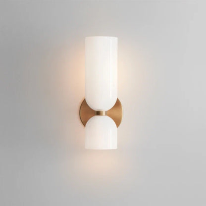 Nordic Glass Wall Lamp Smoked Tube Design