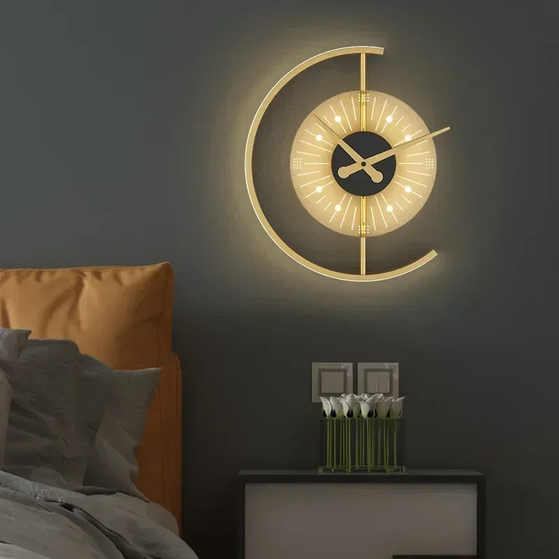 Lunaris Wall Lamp Clock Post Modern LED