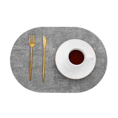 Linomat Oval Faux Leather Placemats Heat