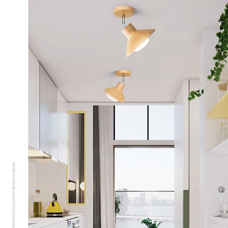 Nordicwood Ceiling Lamp Natural Timber Cone
