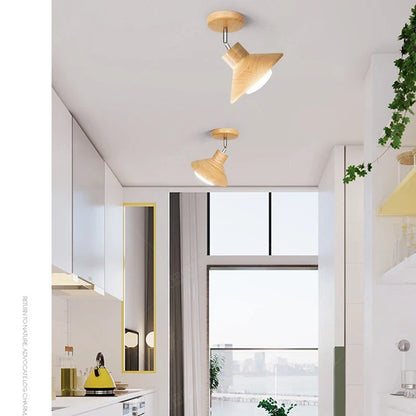 Nordicwood Ceiling Lamp Natural Timber Cone