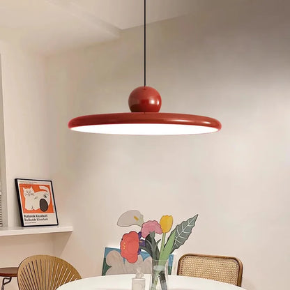 Nordic Flying Saucer Pendant Light LED Cream