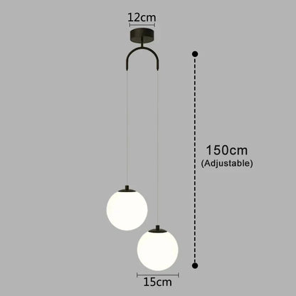 Luna Pendant Light Nordic Modern Glass Globe