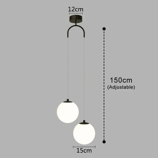 Luna Pendant Light Nordic Modern Glass Globe