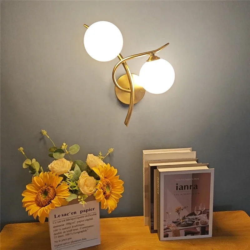 Lunara Wall Light Nordic Dual Globe LED