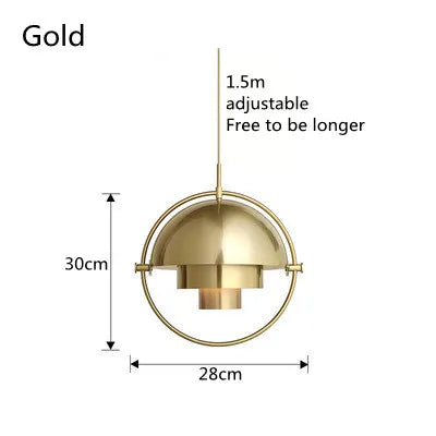 Modern Nordic Pendant Light Sculptural Metal