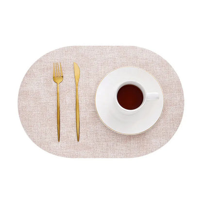 Linomat Oval Faux Leather Placemats Heat