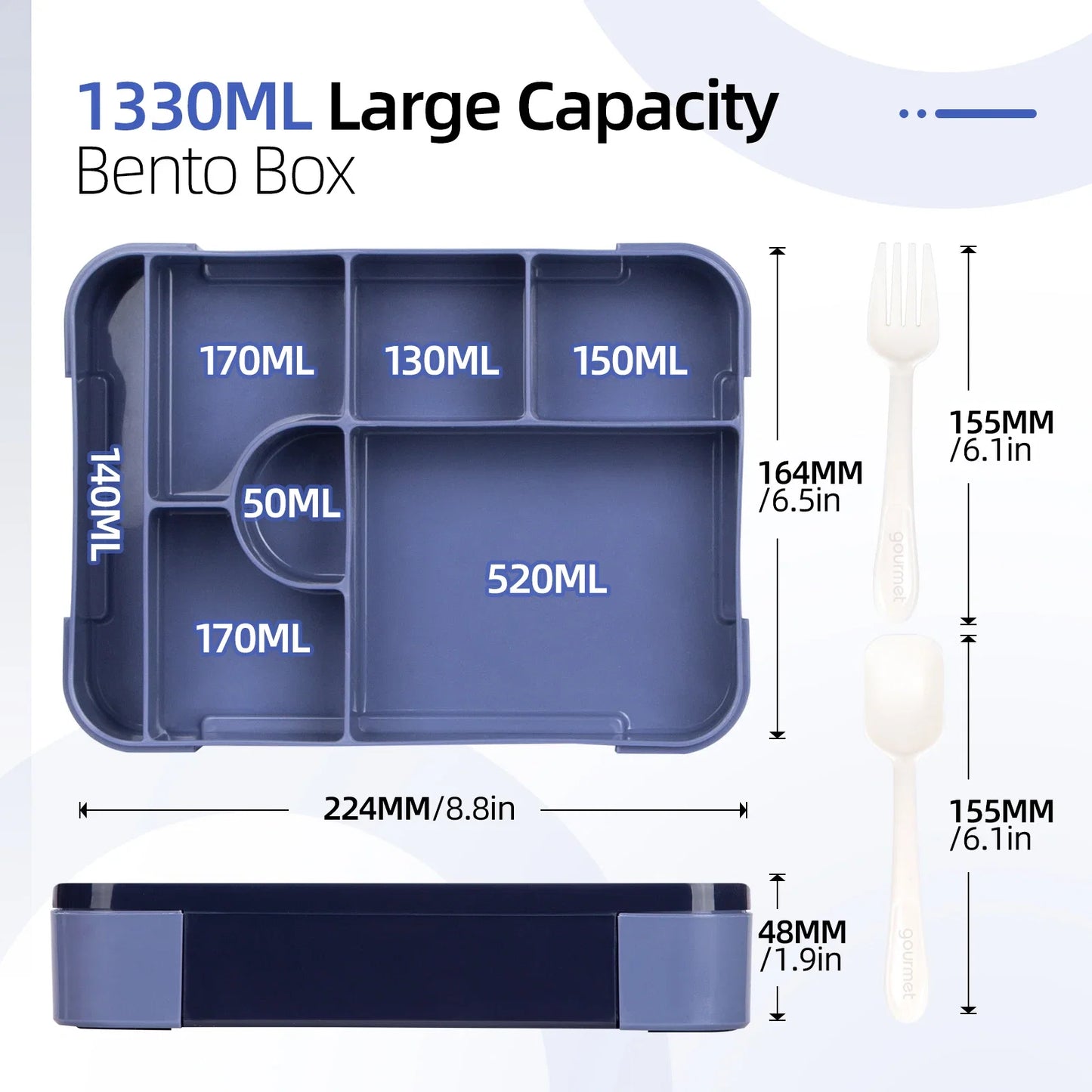 Bentomax 1330ML Large Capacity Leak Proof