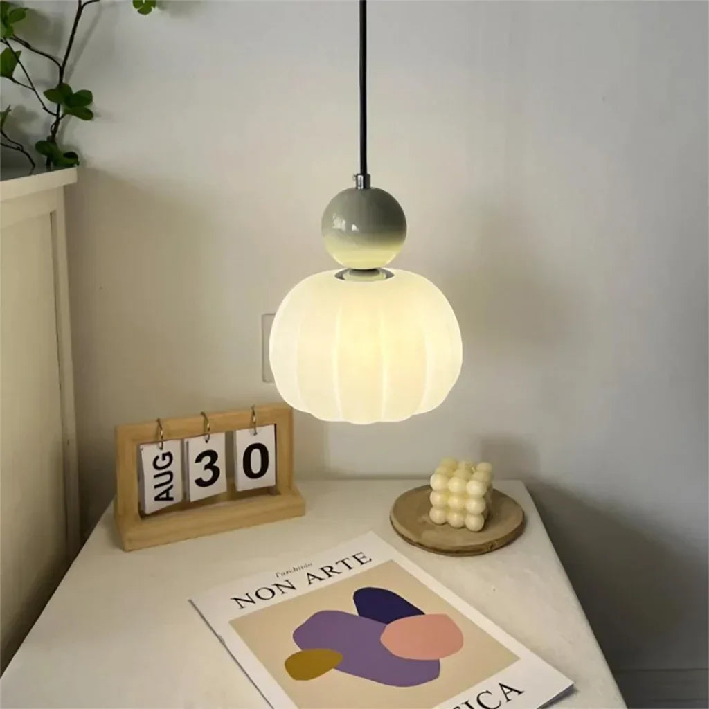 Nordic Pumpkin Pendant Light Modern LED