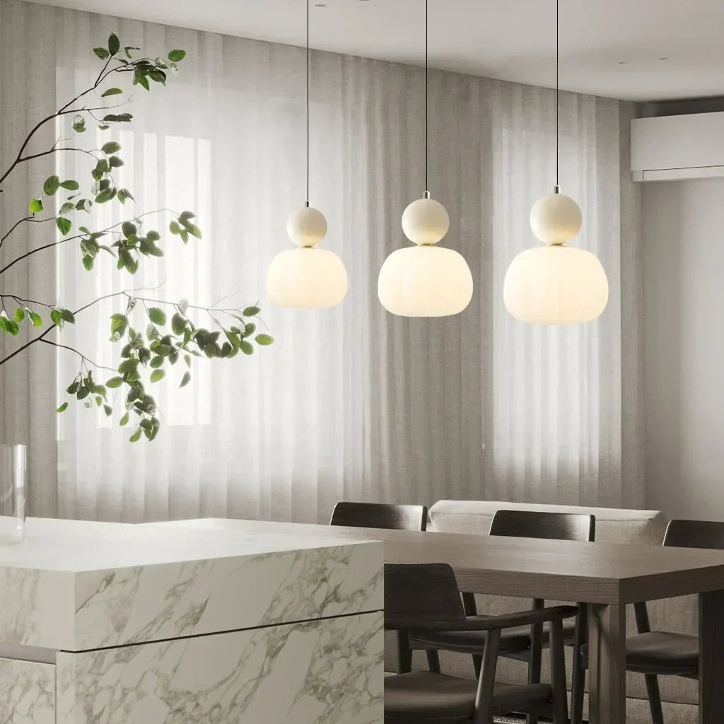Nordic Pumpkin Pendant Light Modern LED