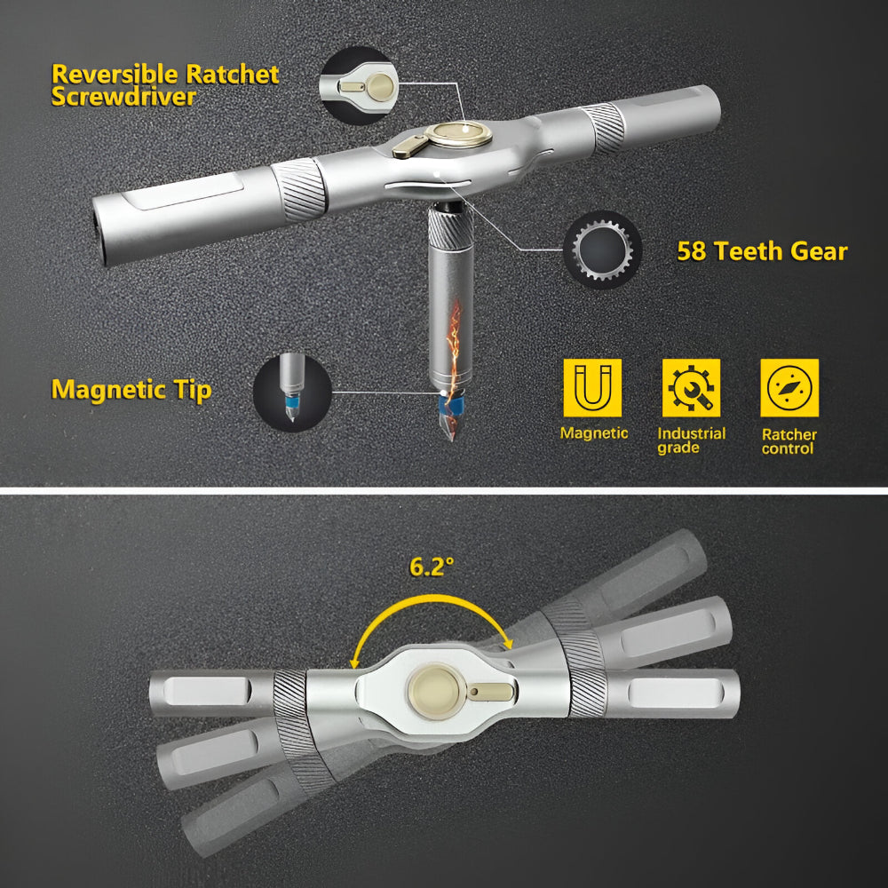 Screwdriver Set Magnetic Ratchet Precision