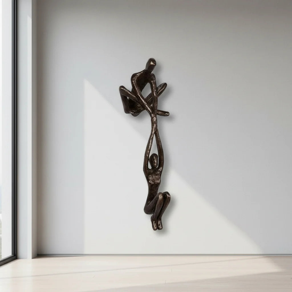 Wall Art Romantic Resin Couple Sculpture