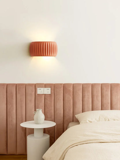French Resin Wall Lamp Textured Modern